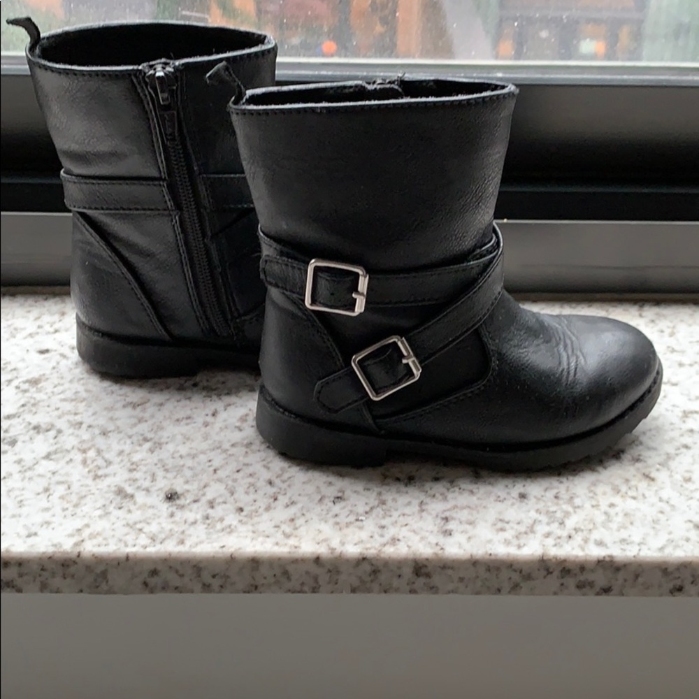 GAP Moto Boots Black Size Toddler 8